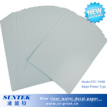 Blue Based Clear Inkjet Water Slide Decal Transfer Printing Paper